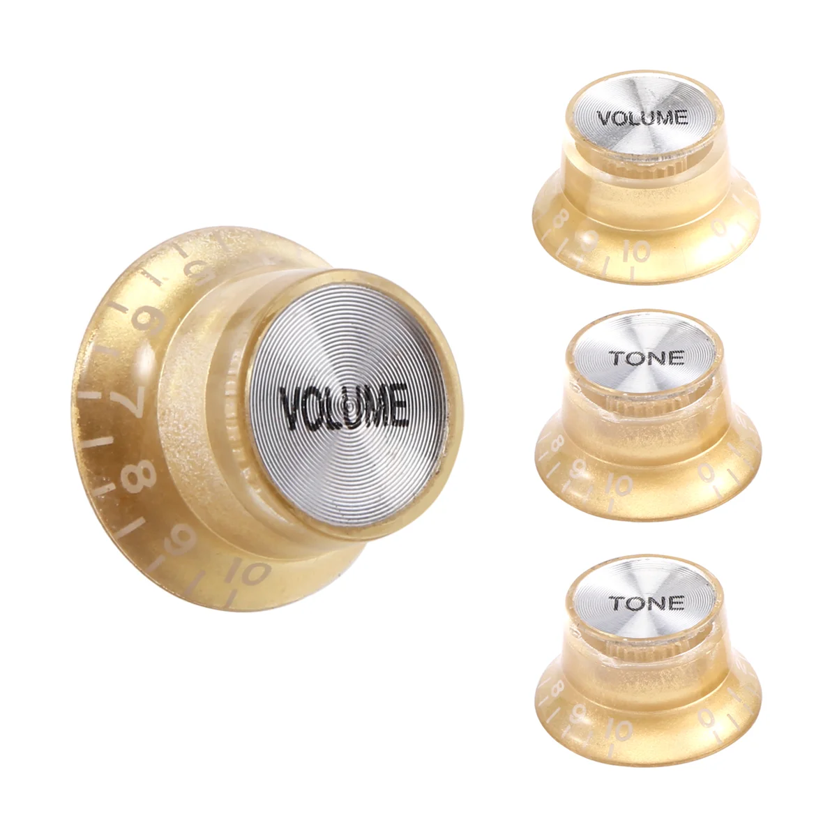 A79E-4 Pcs Speed Control Knobs 2 Tone 2 Volume for Gibson LP SG Guitar Golden Knobs Guitar Accessories