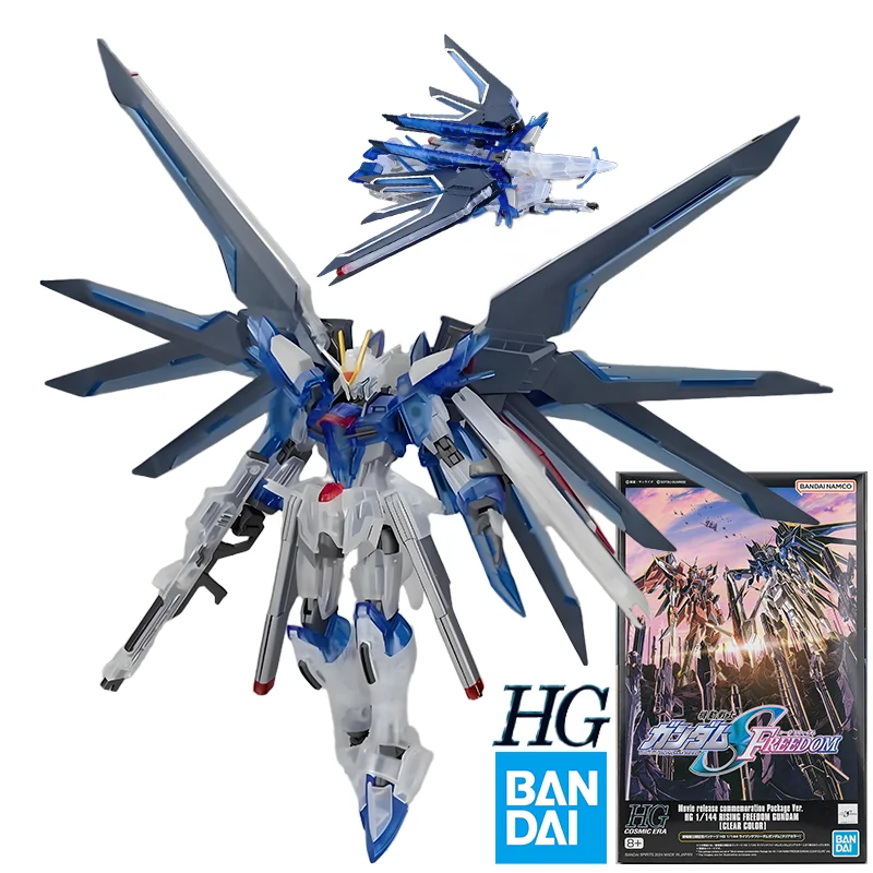 

Bandai in Stock Original HG GUNDAM Anime Figure RISING FREEDOM GUNDAM CLEAR COLOR Action Figures PVC Collectible Model Toys