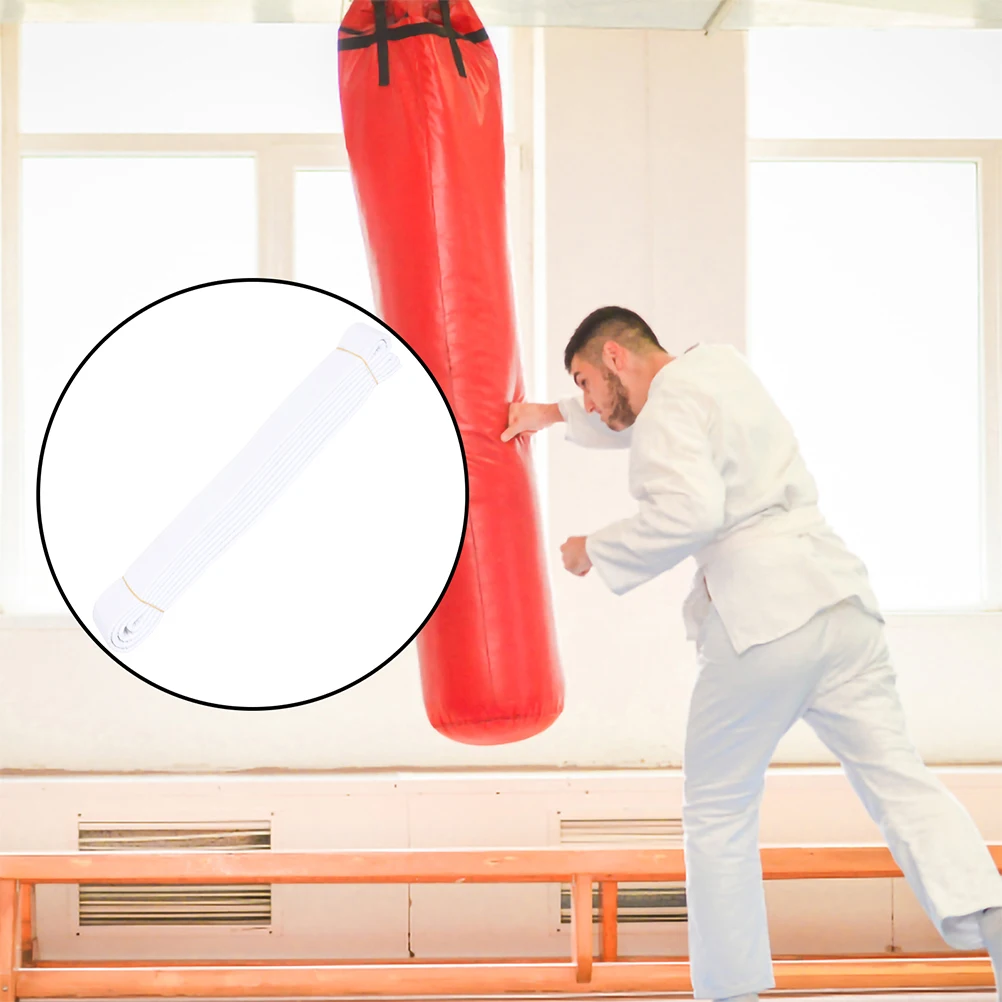 

2Pcs Karate Belt Practical Stretchy Waistband for Martial Arts Sports Karate Taekwondo Kickboxing Training Durable Washable