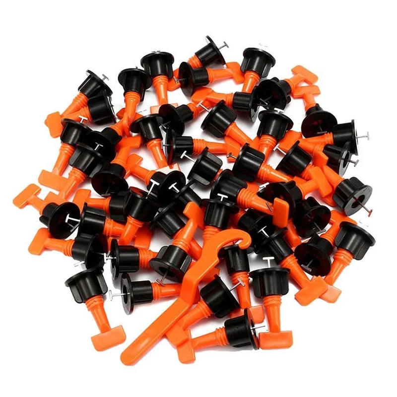 50 Pieces Tile Leveling System Practical Tile Leveling Steel Needles Reusable Replacement T-Pins for Floors Installation