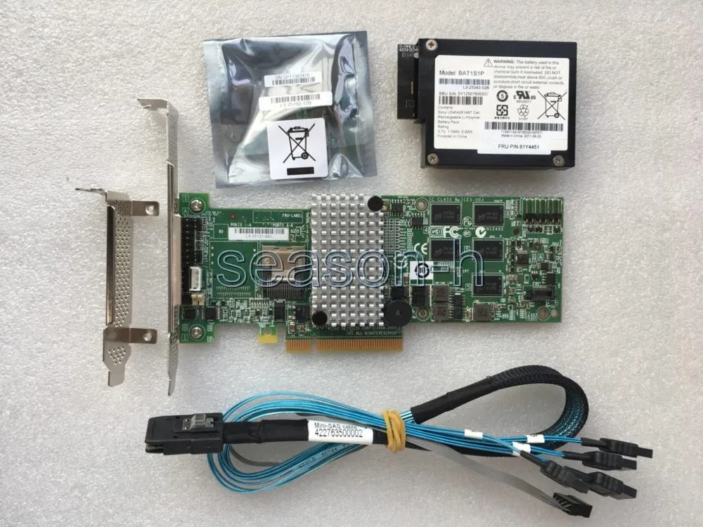 

MegaRAID 9260-4i 4-Port 6Gb/s PCI-E RAID CARD+BBU08+8087 cable+2.0 ssd key