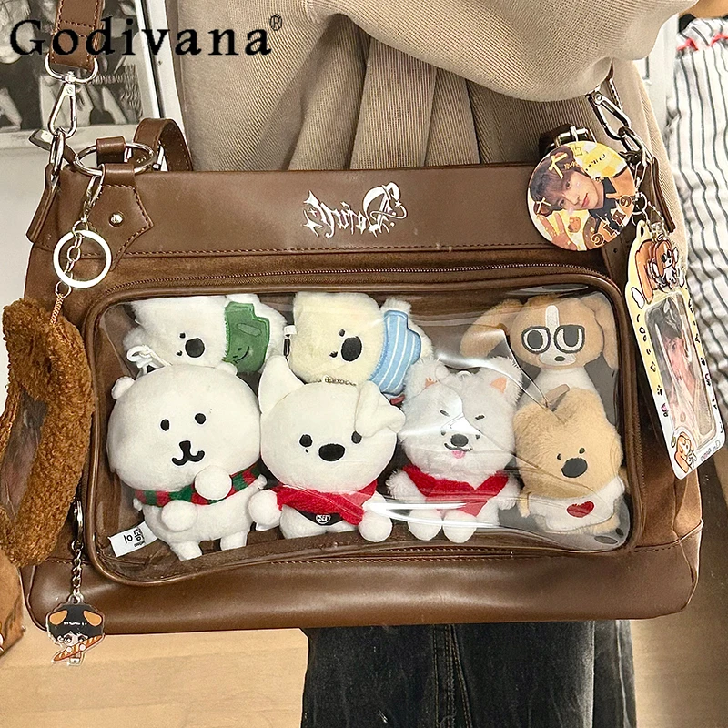 

2D Japanese Original Lolita Sweet and Cute Pain Bag Large Capacity Student Daily Commute Casual Crossbody Bag for Women
