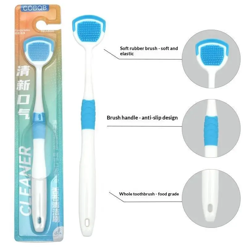 4 Pcs Silicone Tongue Scraper For Oral Hygiene Oral Care Cleans Food Debris Effectively