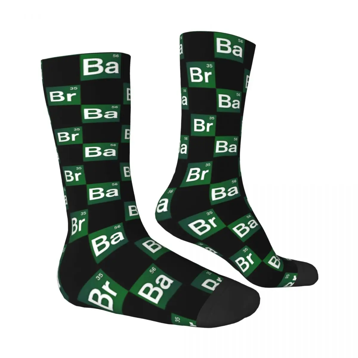 Breaking Bad Elements Mens Crew Socks Unisex Breathable Cute Funny 3D Printing Dress Socks Spring Summer Autumn Winter