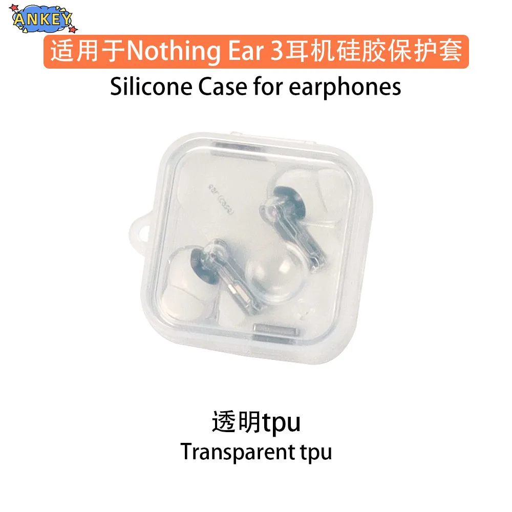 Case for Nothing Ear 3 (2025) Earphone Silicone Cases With Hook Protective Shockproof Wireless Earphone Cover