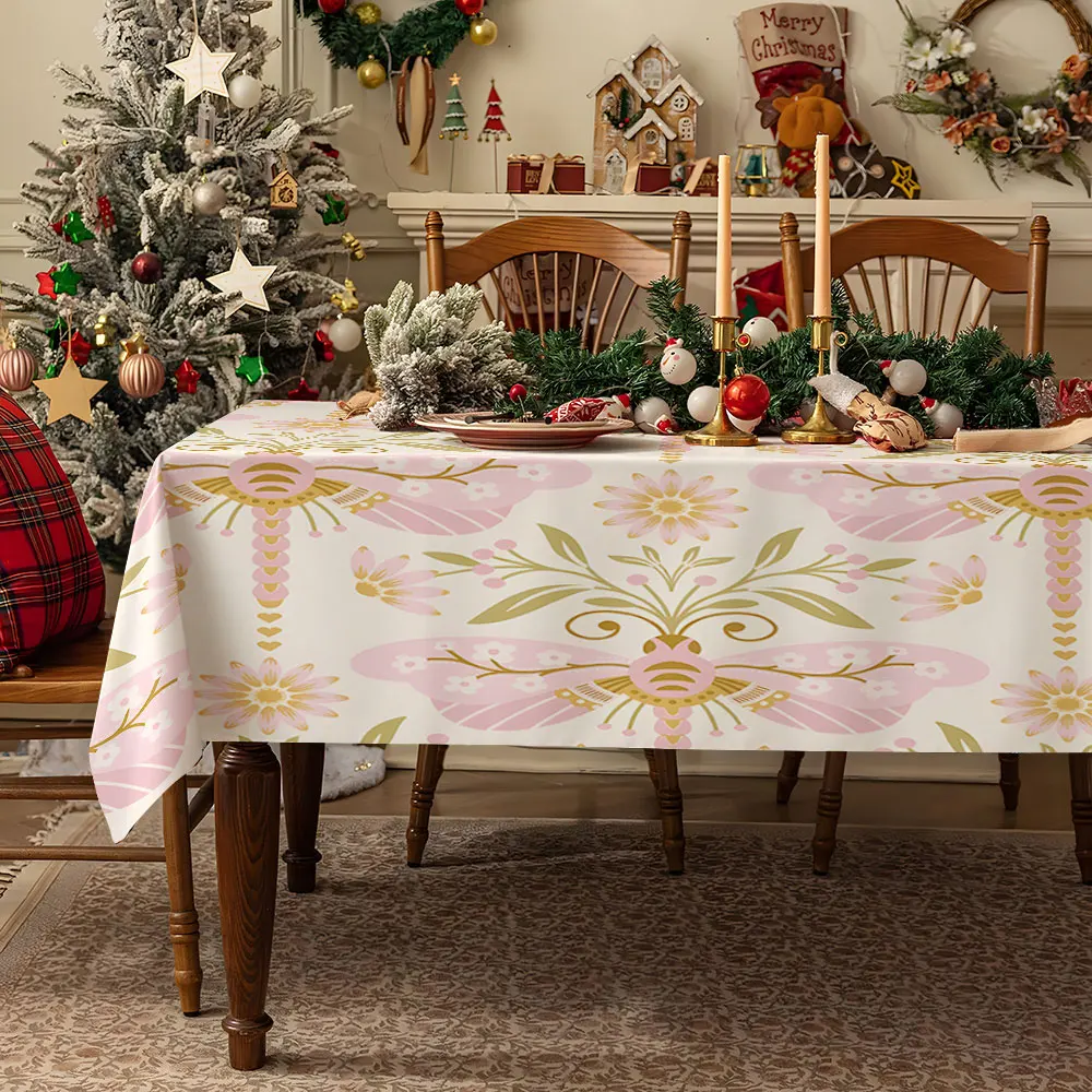 Pink Dot Waterproof table cloth, splash-proof tablecloth, for party, Halloween, Christmas, dining, camping