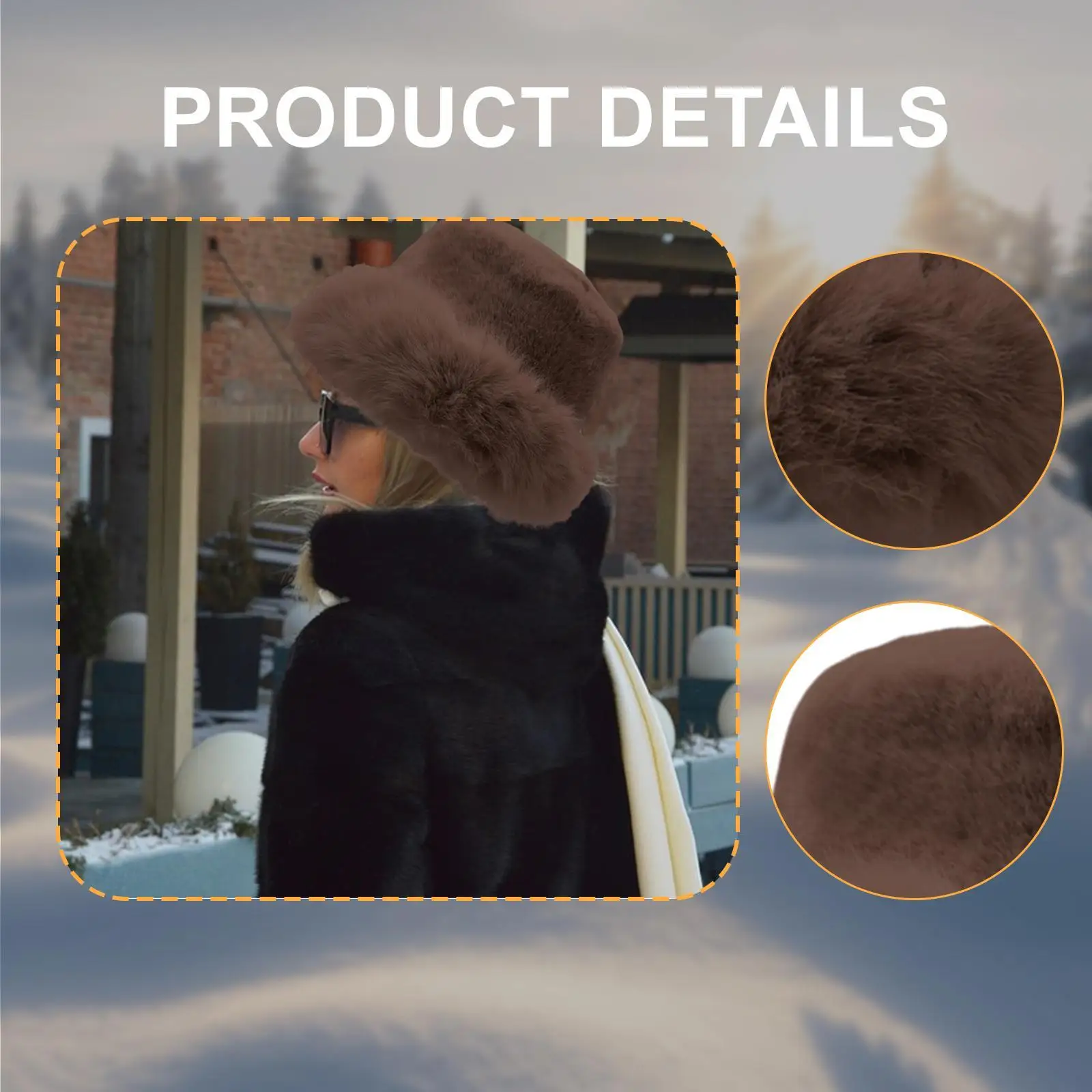 قبعة دلو شتوية عصرية للحماية من البرد قبعة صياد السمك للرحلات والحفلات والتزلج