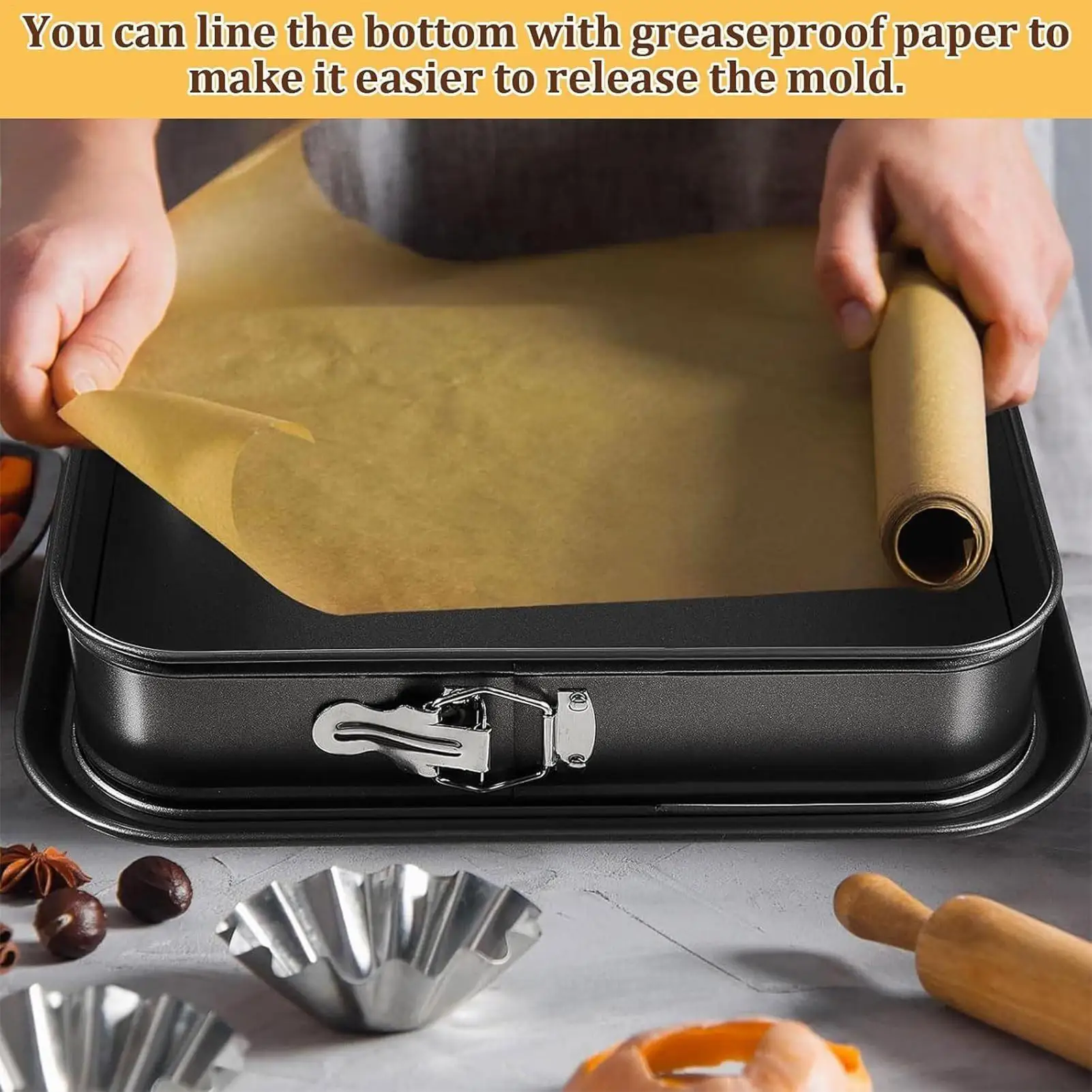 Cake Baking Pans 13x9 Inch Non-stick Bakeware Baking Dish With Removable Bottom For Cheesecake Cookie Pizza Muffin Brownie Bread