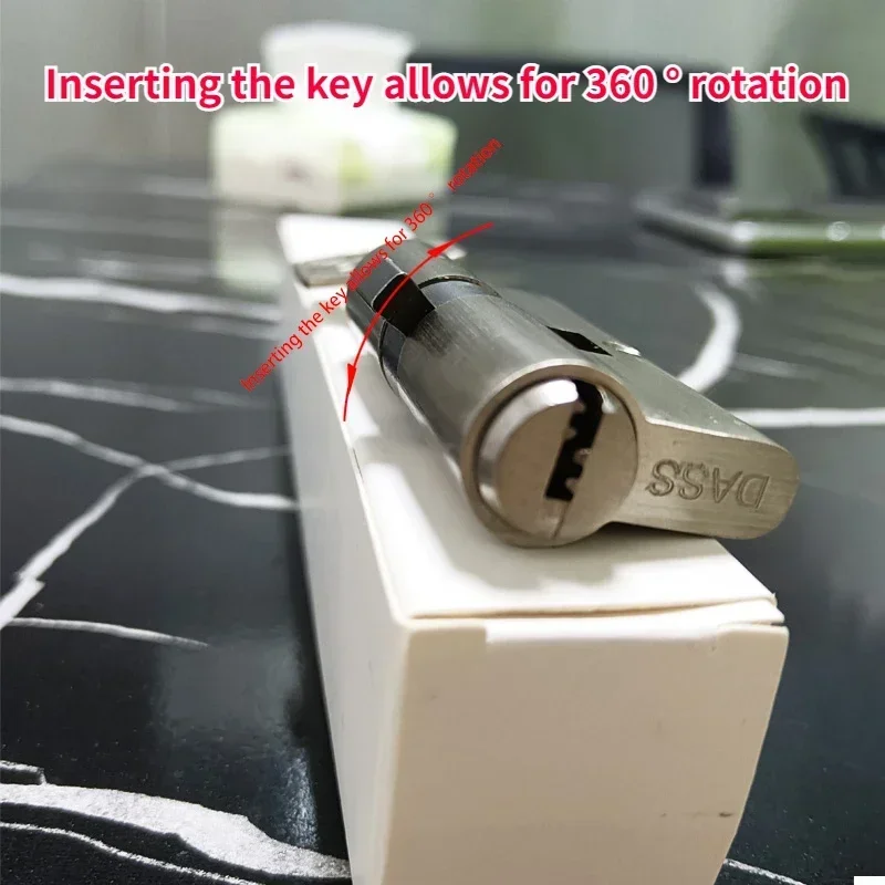 Customize The Same Key To Open All Cylinder,European Standard Anti-theft All Copper Door Lock, Indoor and Outdoor Door Lock,5key