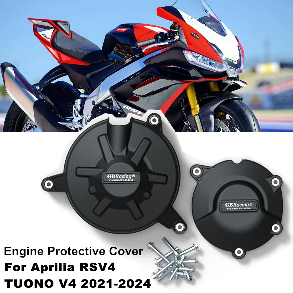 

Motorcycle Engine Cover Sets Bonnet Protector Engine Cover For Aprilia RSV4 TUONO V4 2021 2022 2023 2024