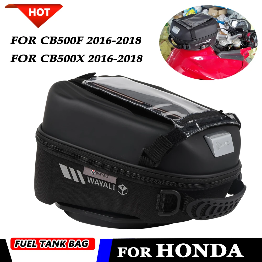 

For HONDA CB500X CB500F 2016 2017 2018 CB 500X 500F Cb Fuel Tank Bag with Tank Adapter Ring Touch Navigation Package Storage Bag