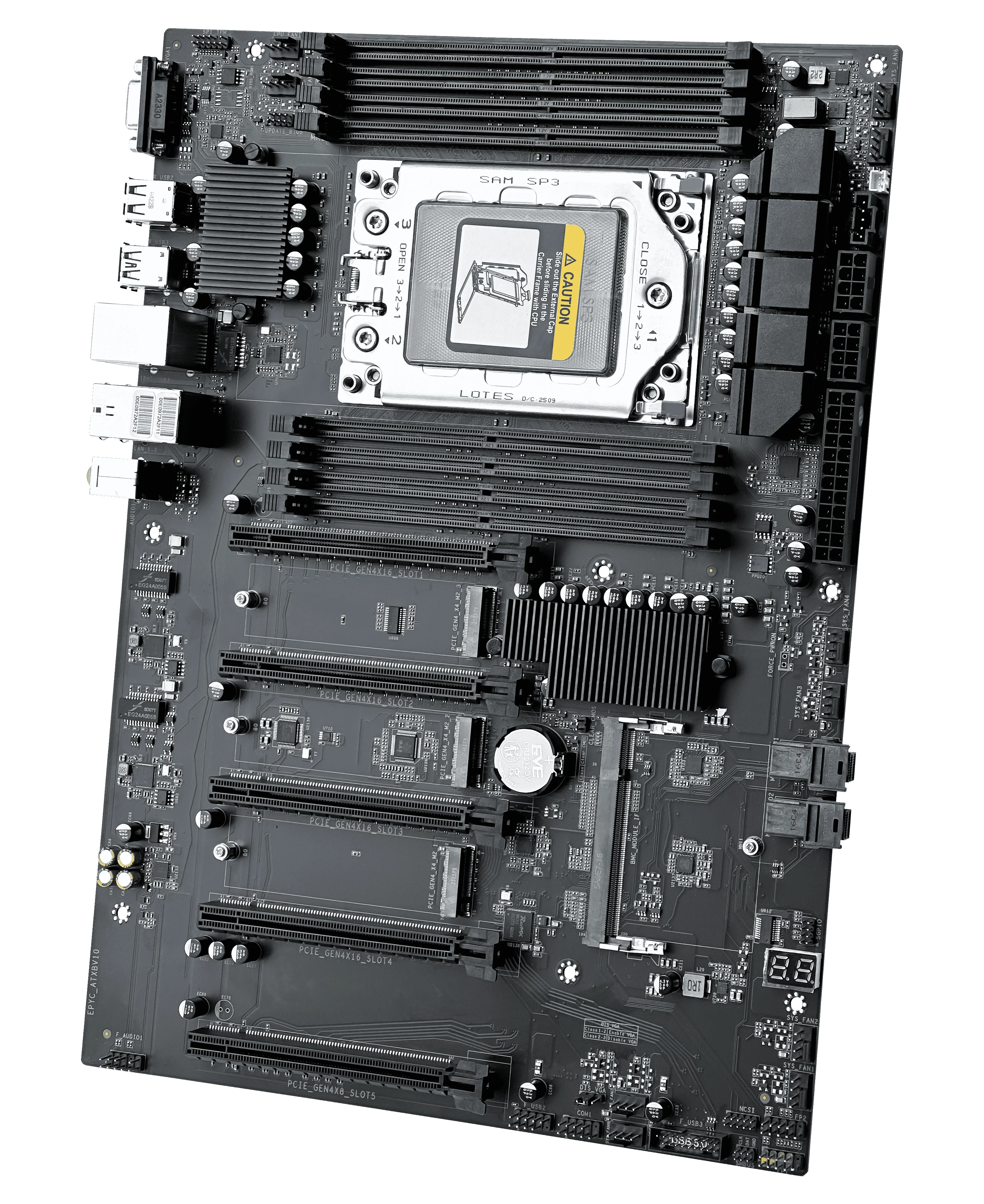 JGINYUE H13 마더보드 세트(BMC IPMI AMD EPYC 7002 7003 시리즈 CPU 키트 포함) 8채널 메모리 최대 2T 4*PCIe X16 듀얼 2.5G 네트워크 썸네일 5