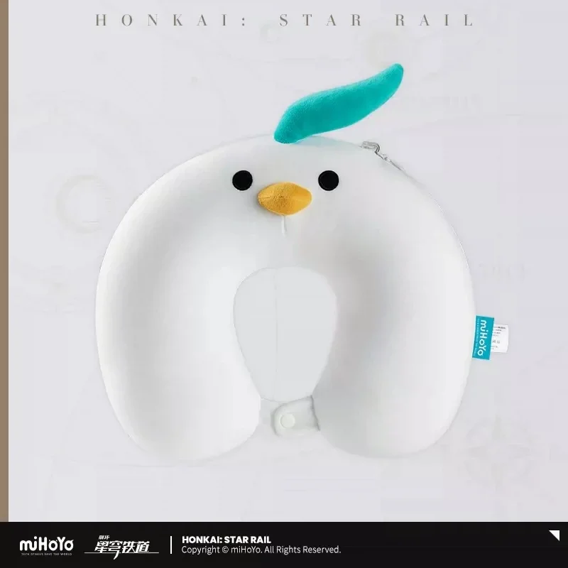 2024 NEW Anime Honkai: Star Rail Qingque Cartoon U Shaped Plush Travel Neck Throw Pillow Cosplay Gift