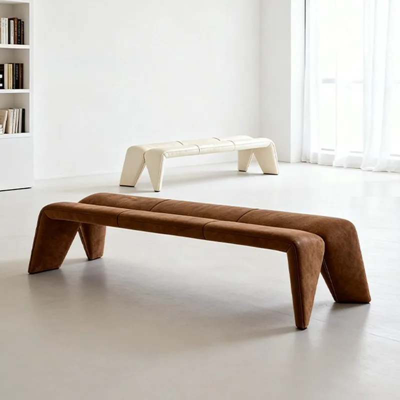 Italian-style bedside stool, light luxury and high-end household long sofa stool, cloakroom stool entry door, shoe change stool