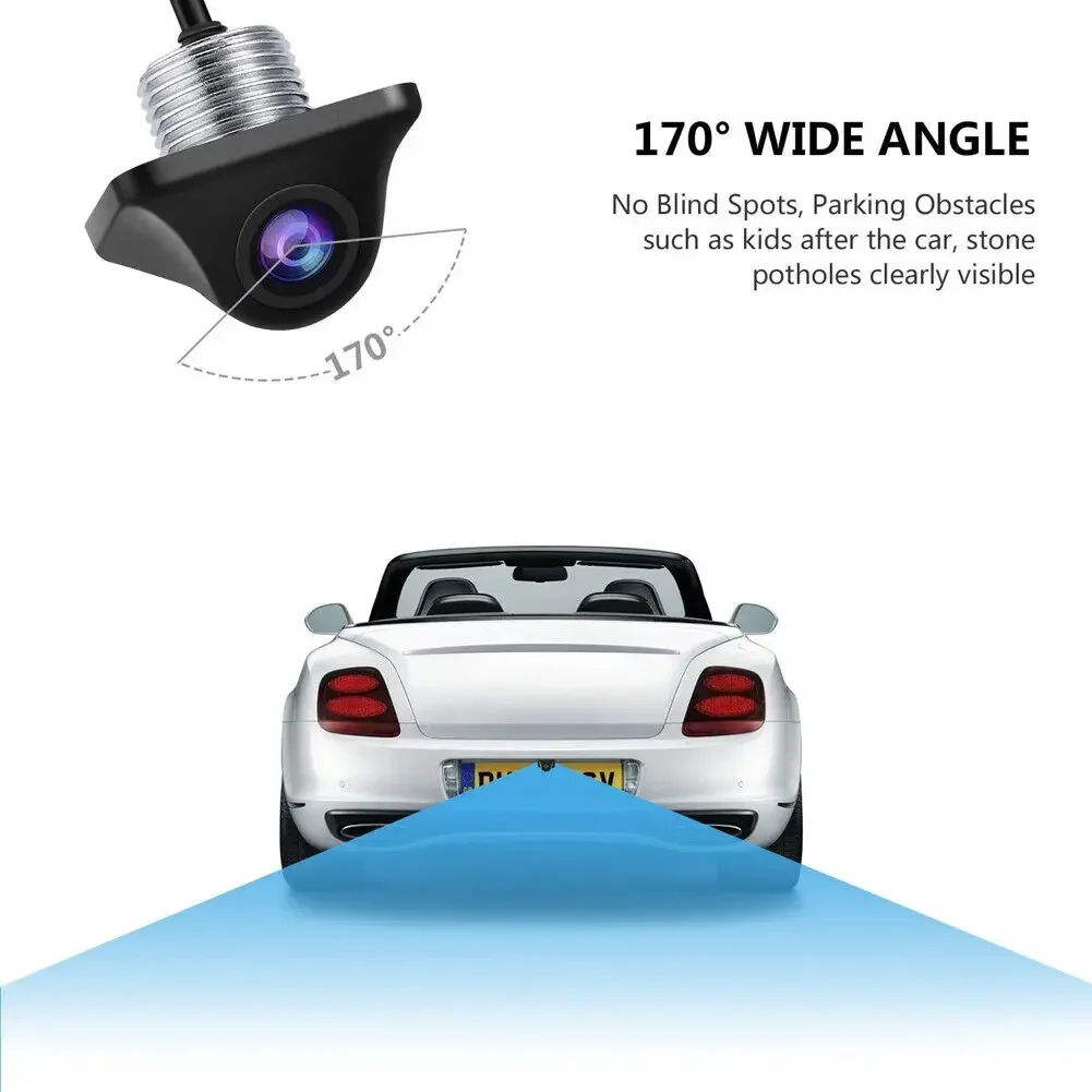 5 inch LCD Rear View Mirror Monitor Reversing Backup Camera Kit for Car MPV RV SUV Parking Easy Installation