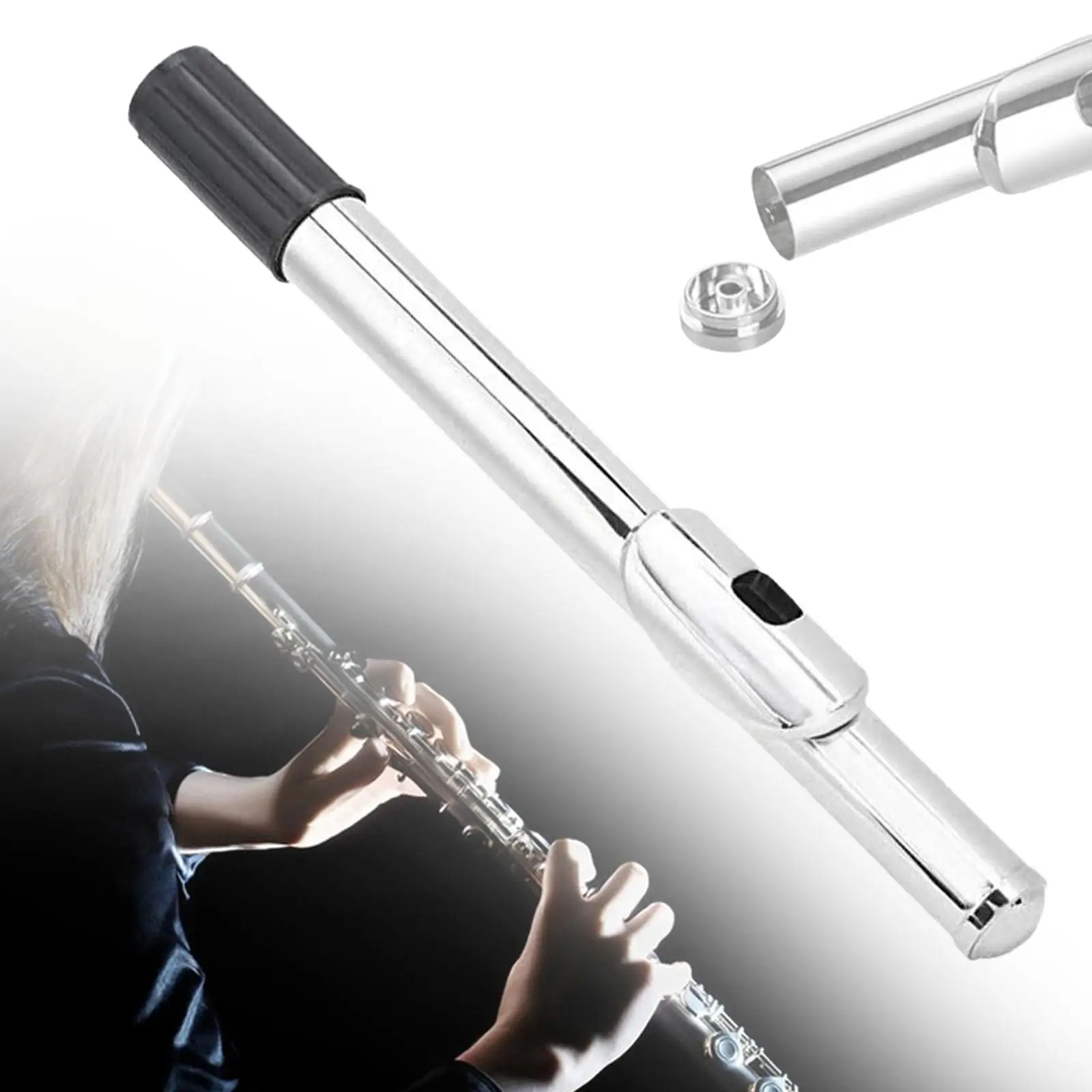 

Flute Head Joint 2cm Diameter Mouthpiece Replacement for 16 Hole 17 Hole Flutes Metal Removable Flute Repair Part for Orchestra