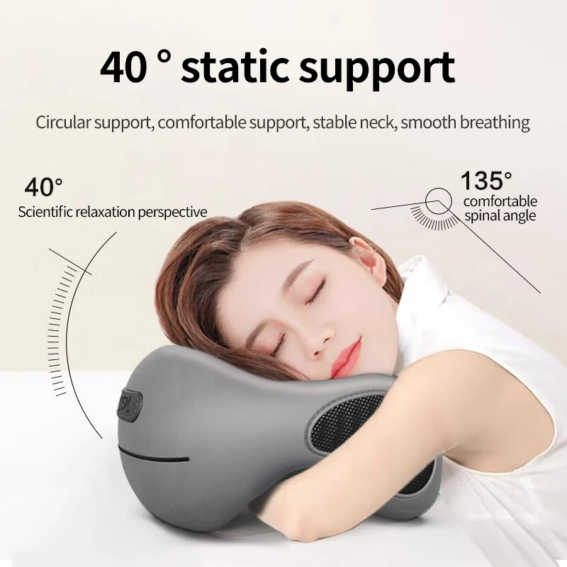 Multifunction U-Shaped Sponge Core Neck Pillow Slow Rebound Soft Travel Pillow For Sleeping Cervical Health Massage Nap Pillows