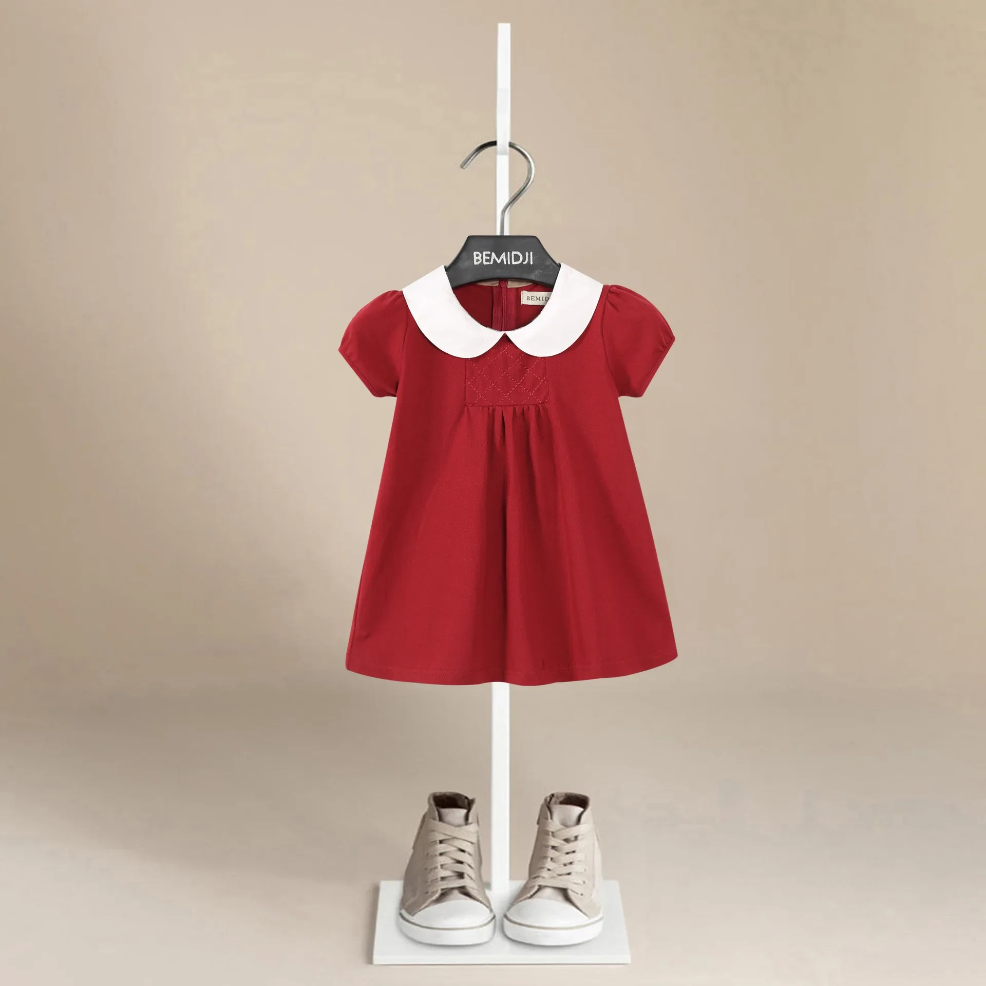 

Summer Cotton Baby Dress Beautiful Red Fashion Girls Infant Princess Dresses A-Line Children Soft Clothes Kids Clothing Dress