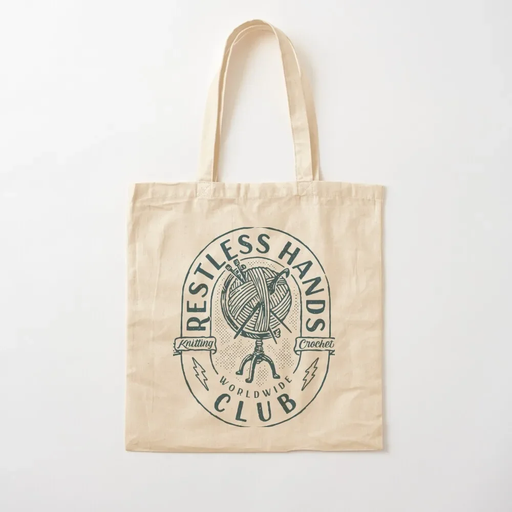 Restless Hands Club Green Tote Bag Candy bags Canvas shoulder bag Tote Bag