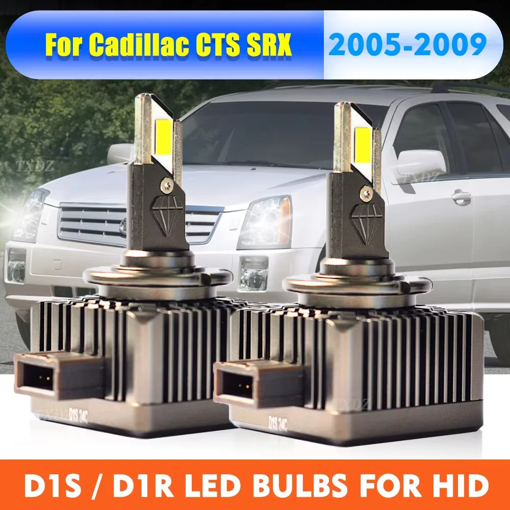 D1R D1S LED Headlight Bulbs 6000K 55W Auto Lamp HID Conversion Kit Plug&Play For Cadillac CTS SRX 2005-2009 Car Accessories