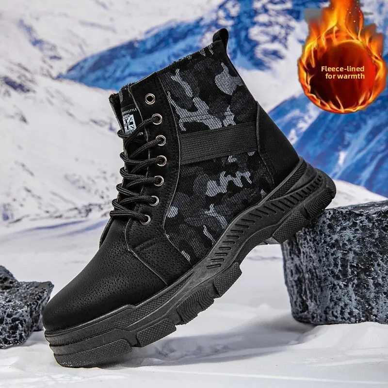 أحذية رجالية عالية الجودة على الموضة جديدة أحذية رياضية كاجوال مموهة للمشي لمسافات طويلة في الهواء الطلق مضادة للانزلاق