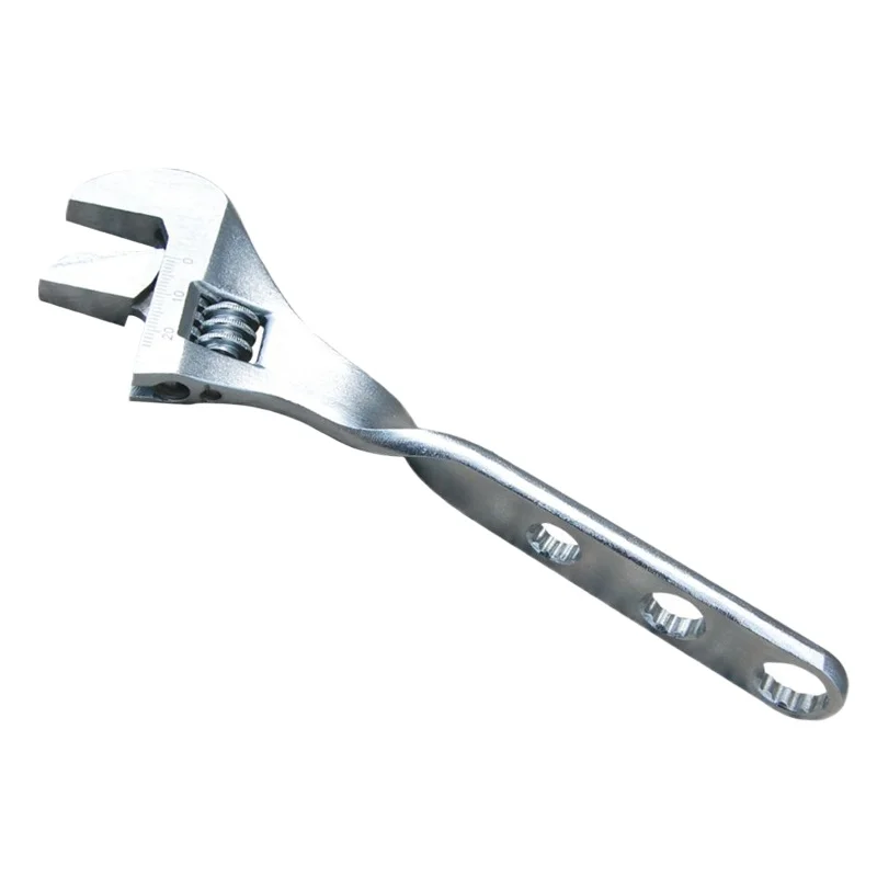 

1Multifunctional crooked handle labor-saving movable wrench pipe pliers live mouth wrench plum nut stay board