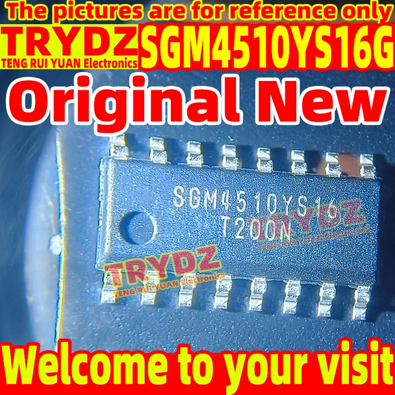 10-1pcs Original New SGM4510YS16G SGM4510YS16G/TR SOP16 for four channel single pole single throw CMOS analog switch transistor