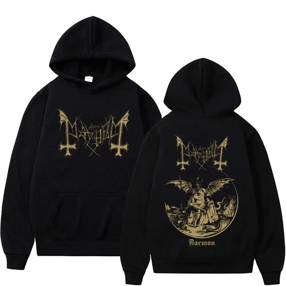 

Mayhem Men Women Death Black Metal Rock Band Hoodie Unisex Fashion Gothic Oversized Streetwear Male Soft Fleece Cotton Pullover