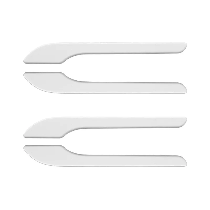 Car Door Handle Wrap Cover Decorative Stickers Anti-scratch For Tesla Model 3 Y ABS Protector Sticker Type Paint White