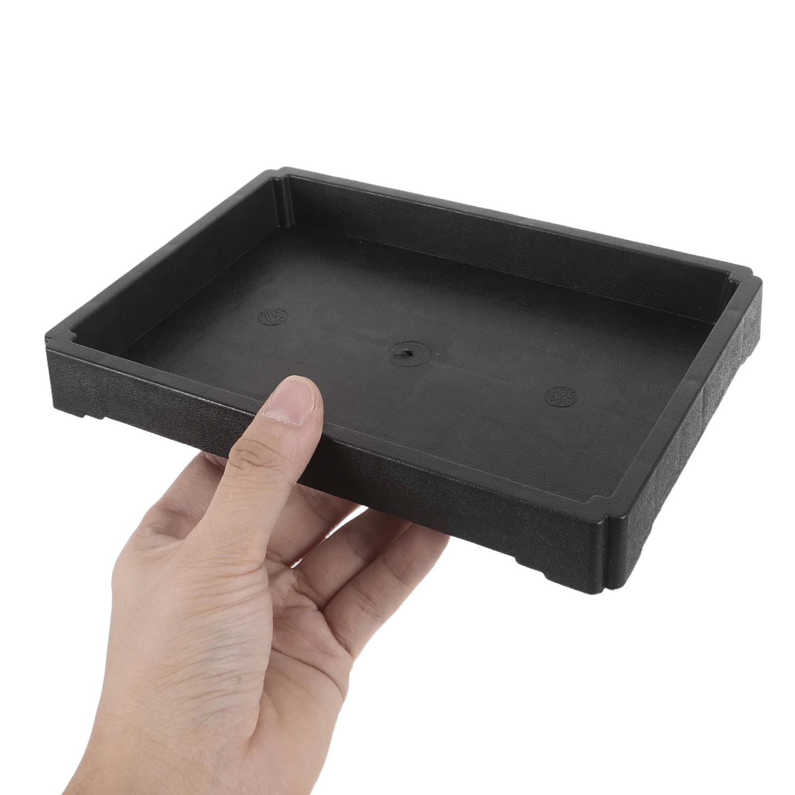 

5pcs Rectangular Plant Saucer 7.39X5.23In Resin Flower Pot Tray Bonsai Water Catcher For Indoor Outdoor Gardening Drainage Plate