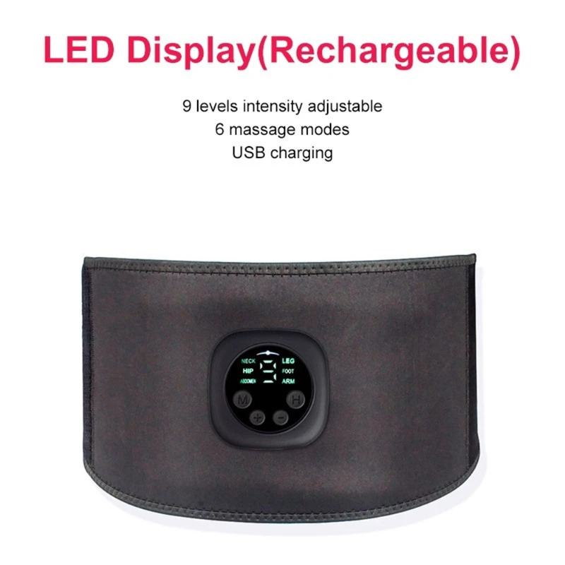 EMS Pulse Fitness Belt USB Charging Tummy Toning Massage Belt Lazy Intelligent Fat Dumping Massage Instrument image 6