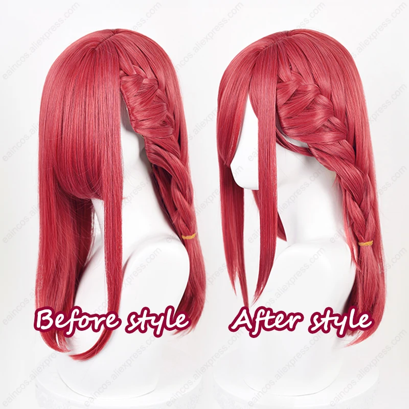 Anime Chigiri Hyoma Cosplay 53cm/40cm/30cm Wine Red Hair Heat Resistant Synthetic Wigs