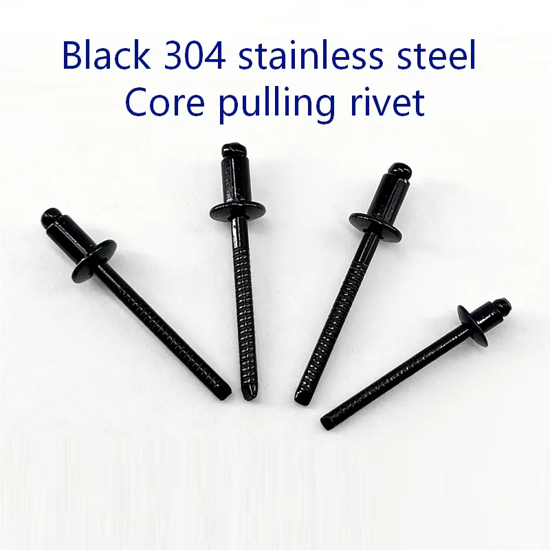 Black 304 Blind Rivets Round Head Open End Pop Rivets Anti-corrosion Pull Rivets For Automobile Furniture Hardware Repair