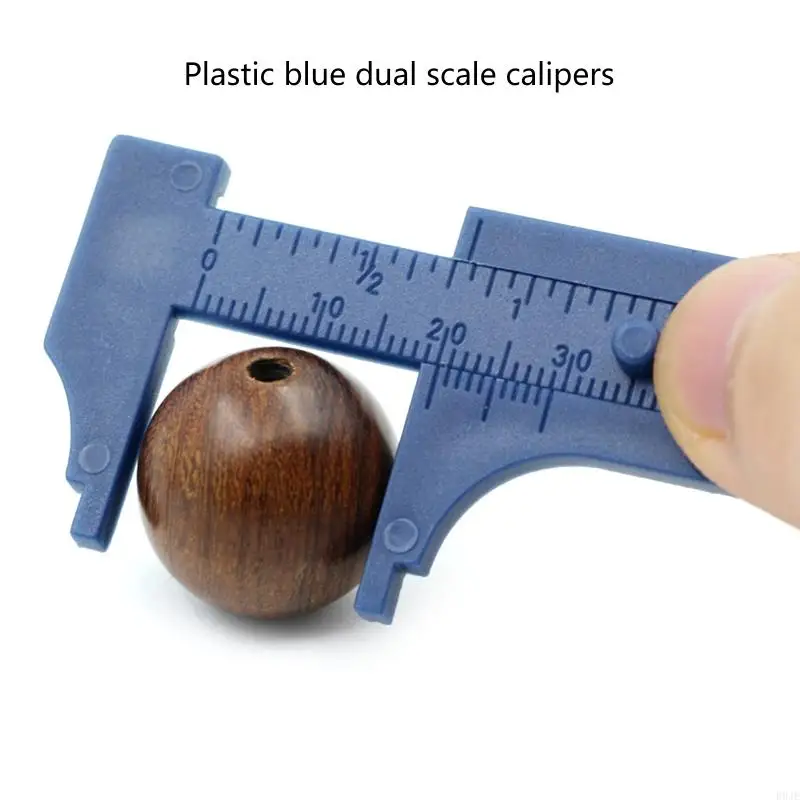 R9JE Pocket Calipers Double Scales Sliding Gauge Vernier Caliper Ruler Measure