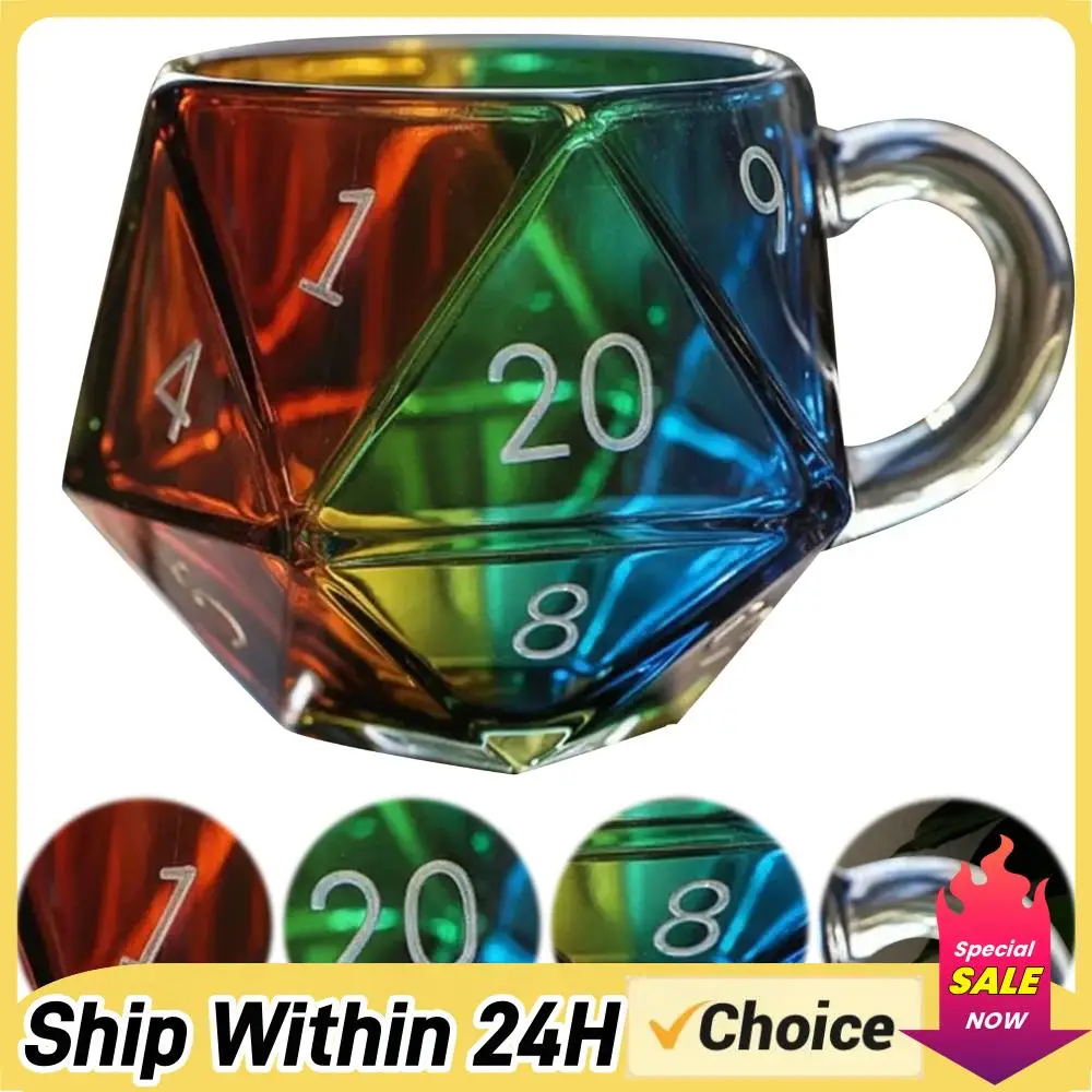 Creative Morning Mug Elegant Original Breakfast Cups Polyhedral Dice Coffee Cup for Birthday Awesome Mug