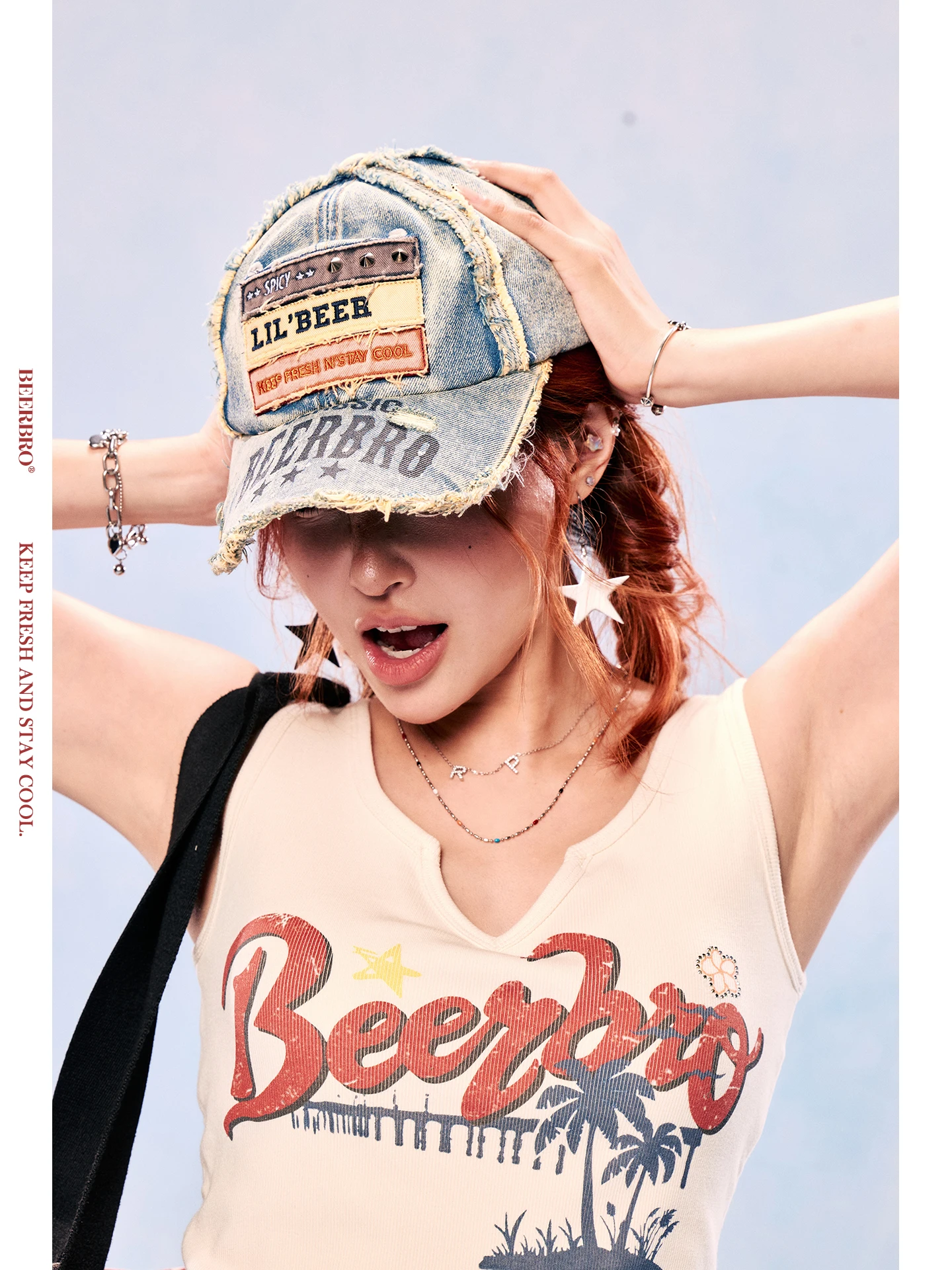 beerbro-street-style-vintage-washed-denim-baseball-cap-with-patchwork-letter-design-for-music-festival-unisex-summer-hat