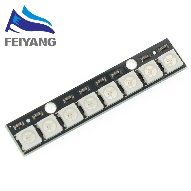 8 16 64 Channel WS2812 WS2812B WS 2811 5050 RGB Lamp Panel Module 5V 8Bit 16Bit 64Bit 8X8 Rainbow LED Precise