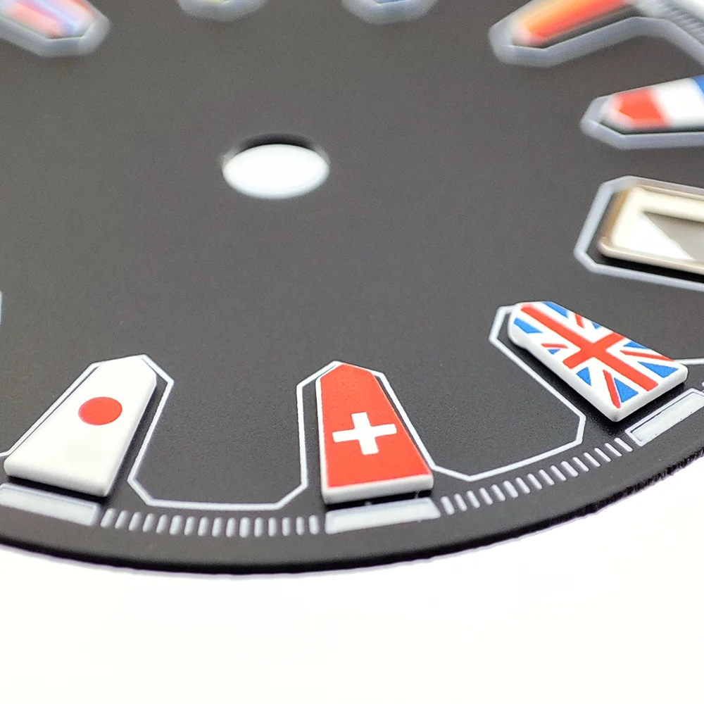 NH35 다이얼 28.5mm 다이얼 국기 다이얼 NH35/NH36 무브먼트 시계 부품 교체 부품 맞춤형 로고 지원