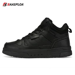 Baasploa Men Winter Sneakers Casual Shoes for Men Waterproof Plush Warm Shoes Fashion Non-Slip Outdoor Male Sneakers