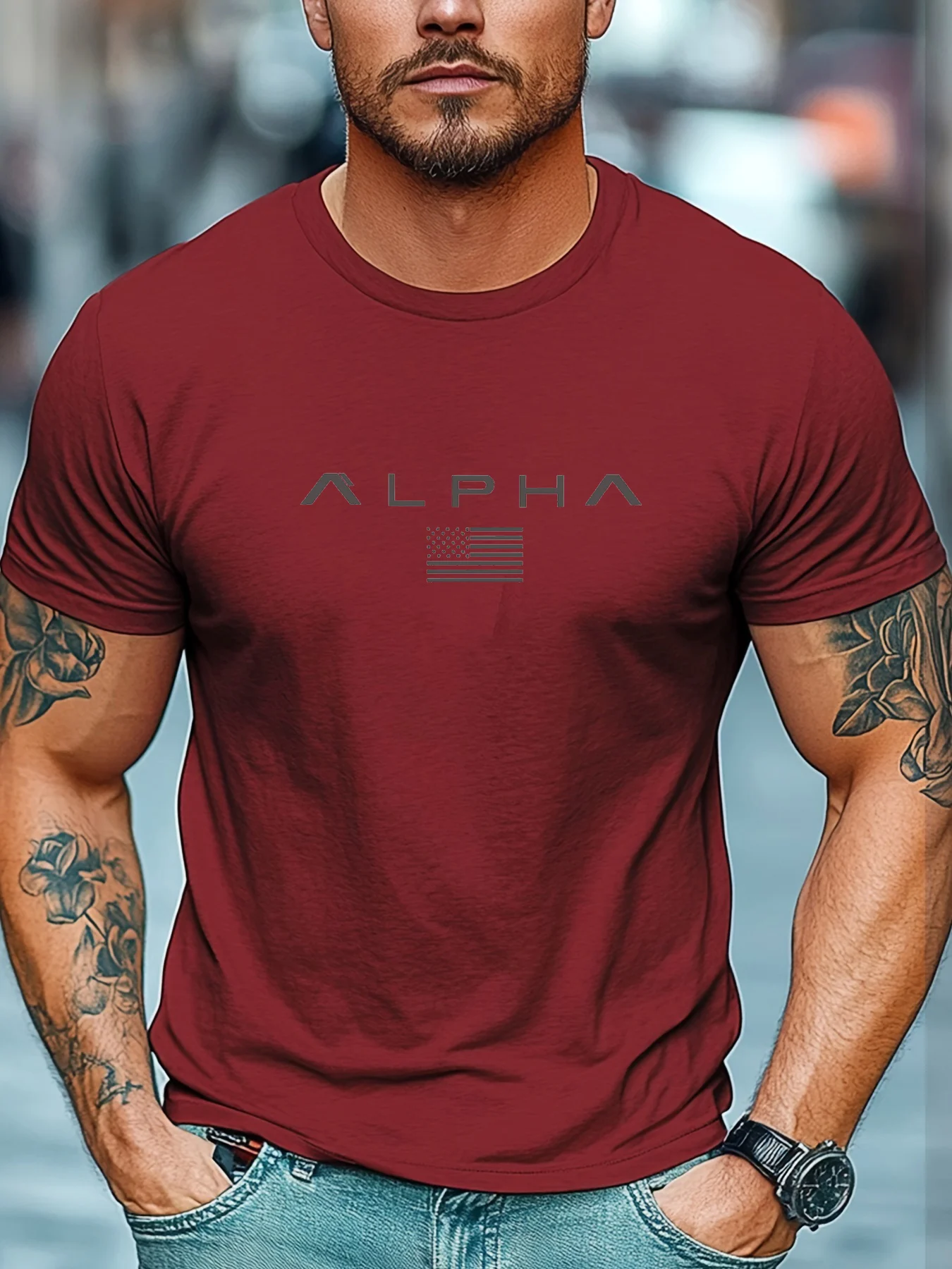 Men's summer 100 cotton fashionable casual loose solid color multi-color optional sports round neck short sleeved T-shirt top image 3