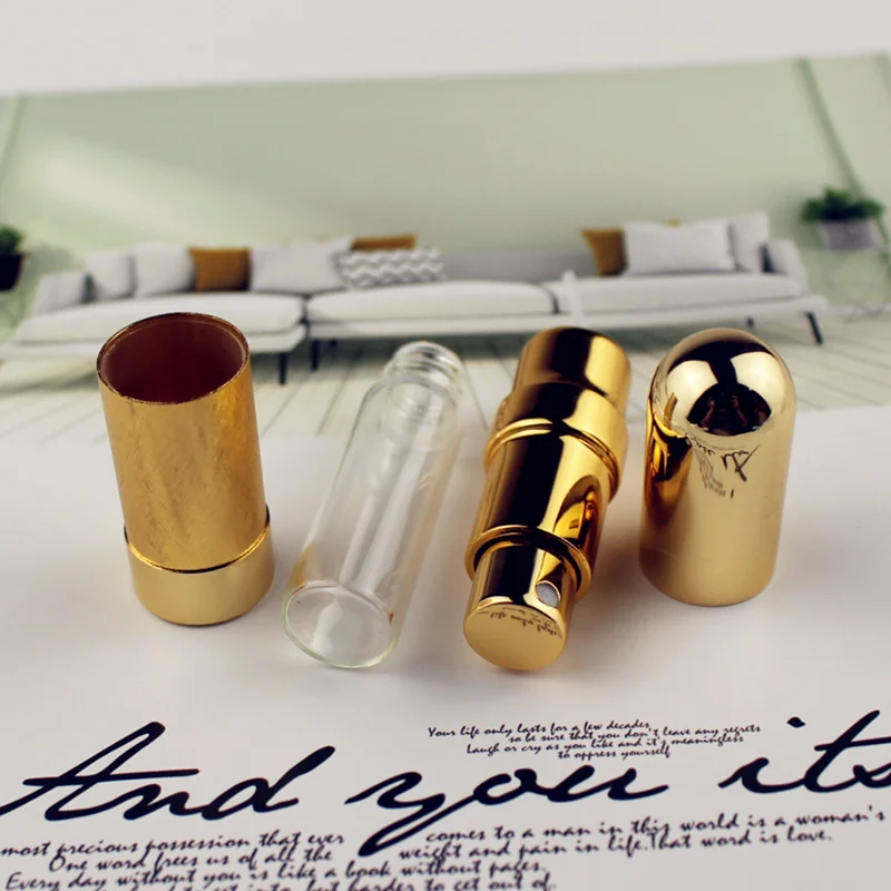10pcs/lot Top Quality 6ML Refillable Glass Perfume Bottle Empty Metal Fragrance Bottles Aluminum Atomizer Travel Size
