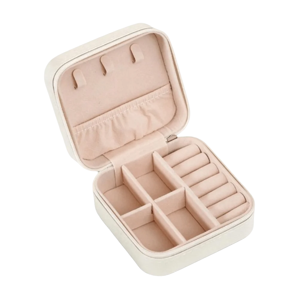 Luxury Square Jewelry Organizer Box Stackable with Compartment Jewelry Storage Box Case PU Leather Jewelry Display Box Home