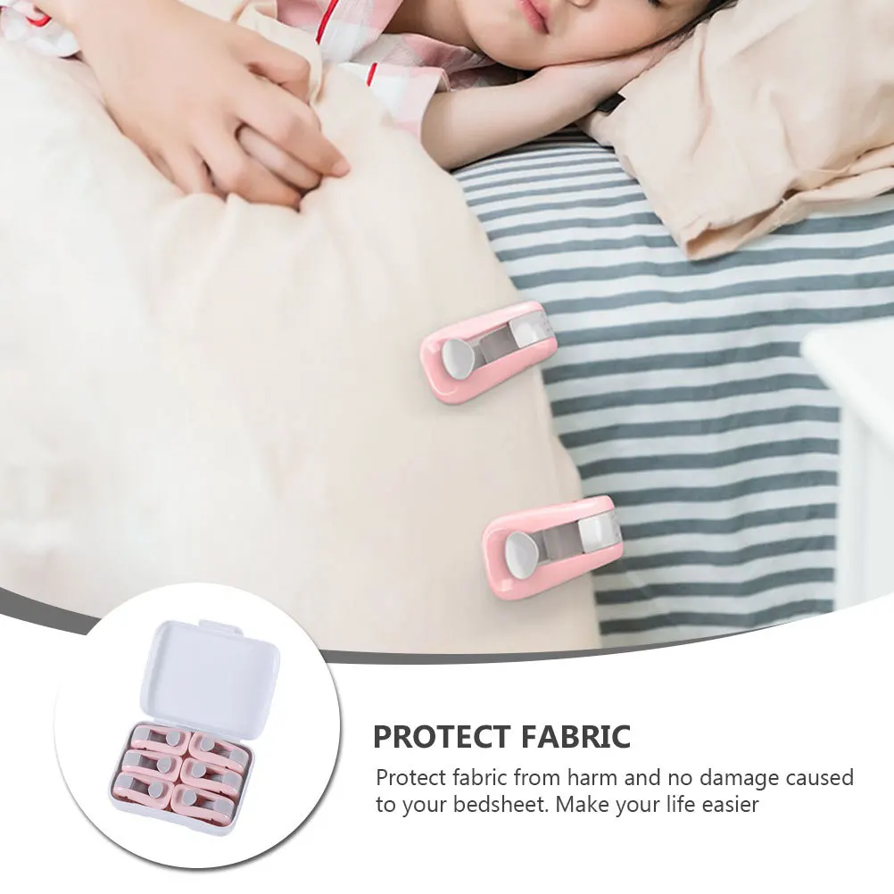 

6pcs Quilt Fixing Clips No Needle Bed Sheet Fasteners Anti-Slip Duvet Cover Clips Household Storage Organizer Clamps
