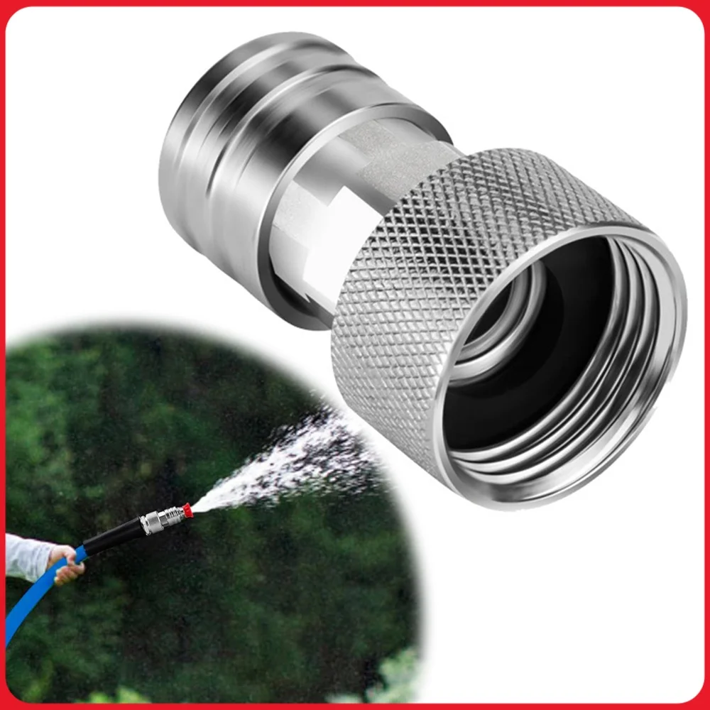 3/4 GHT To 1/4 Quick Connector Convert Water Hose To Power Washer Connector for Car Furniture Driveway Cleaning