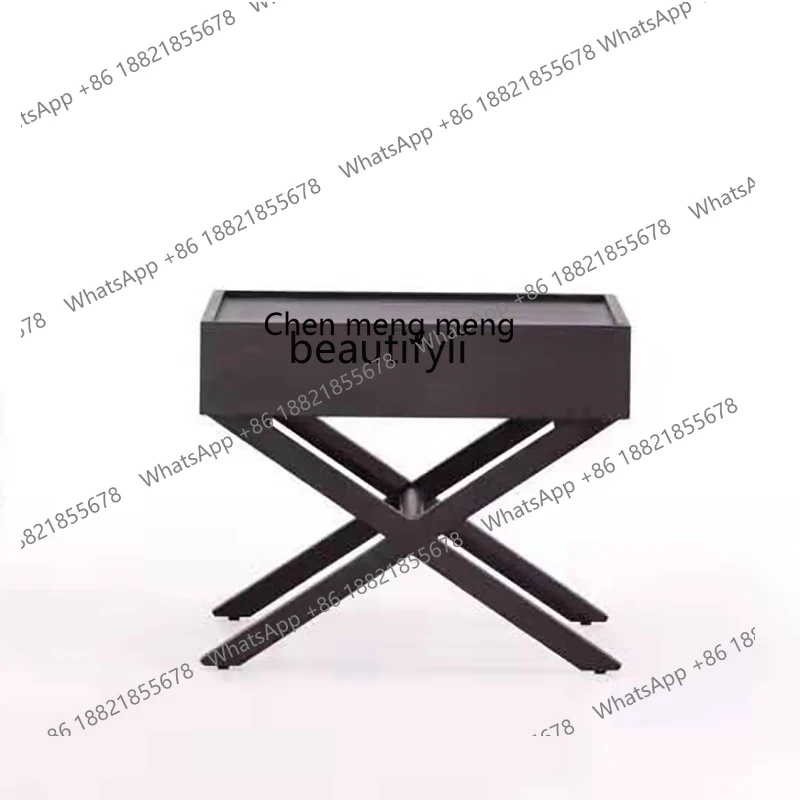 Bedside Italian Cabinet Bedroom Storage Cabinet Smoked Acer Mono Maxim Side Table Corner Table