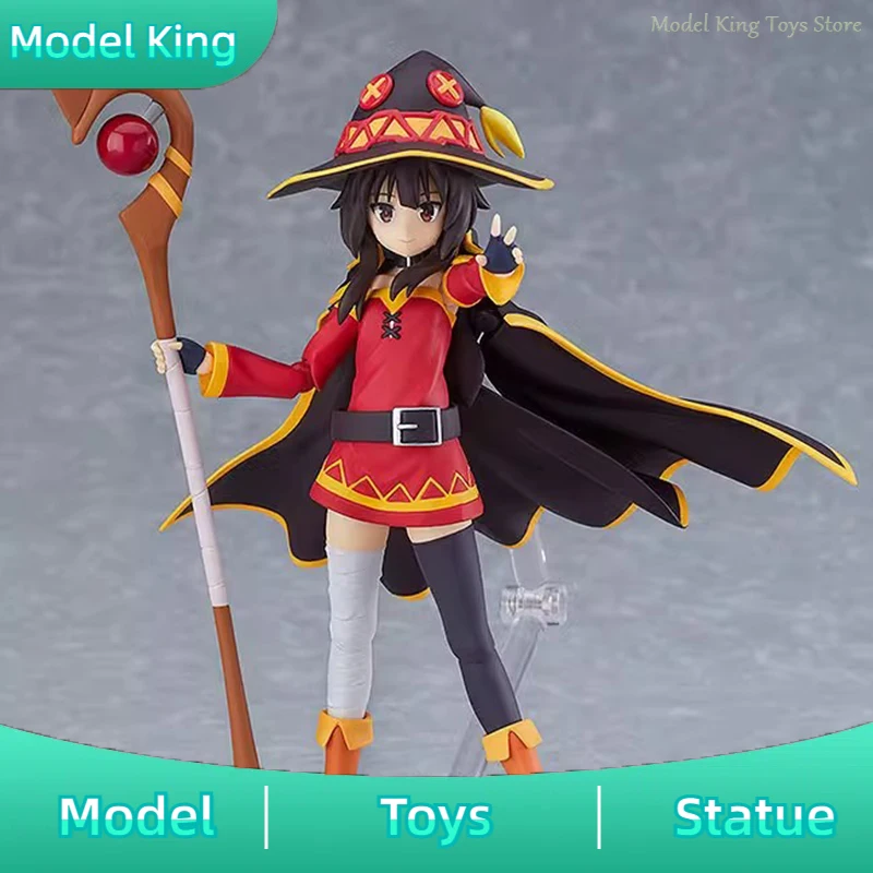 Figma 407 Megumin Anime Figure KonoSuba God's Blessing on This Wonderful World Figures Cute PVC Statue Collectible Model Toys