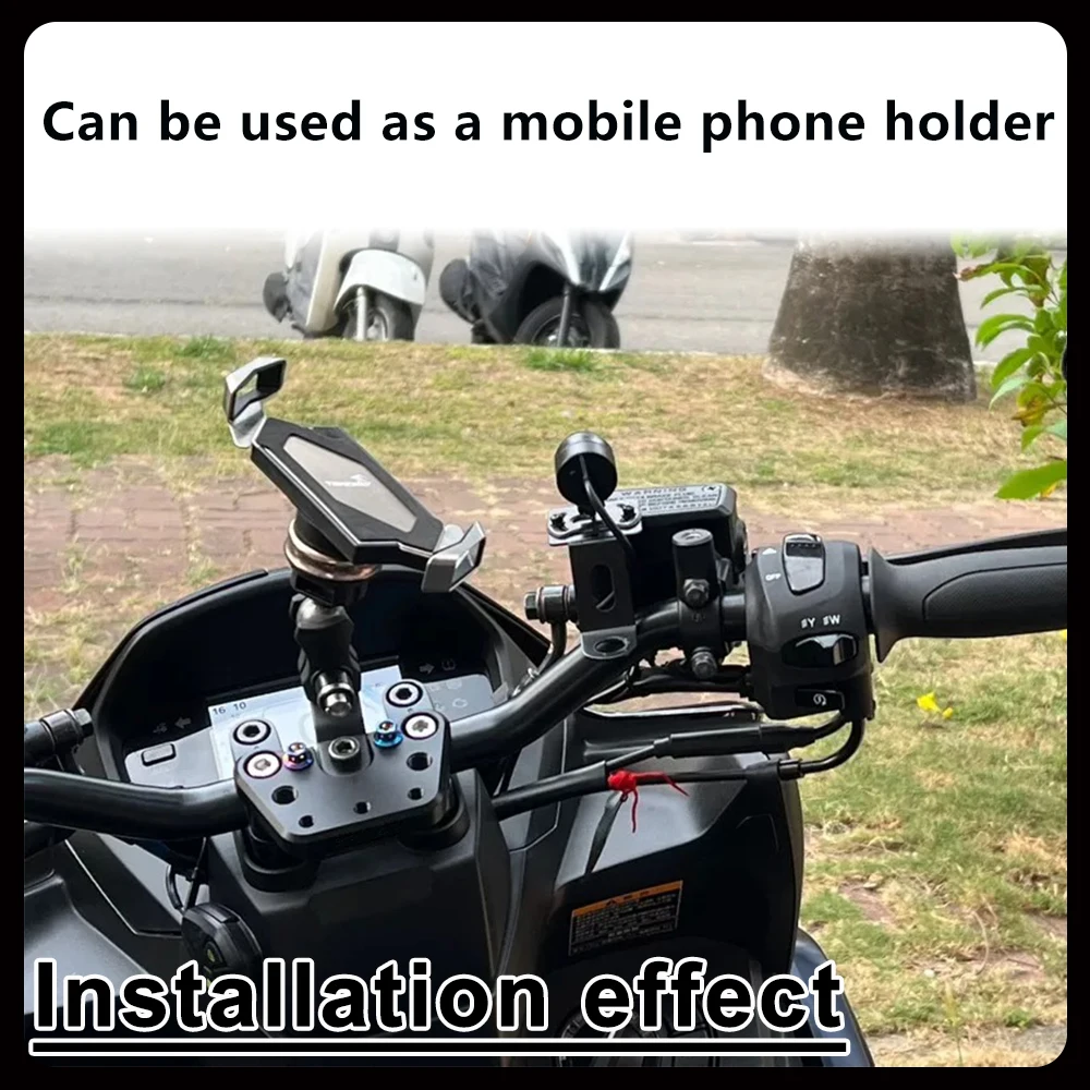 Motorcycle Handlebar Extension Base for YAMAHA FORCE 2.0/ BWS / AUGUR / with Various Screw Hole for Installing Other Accessorie