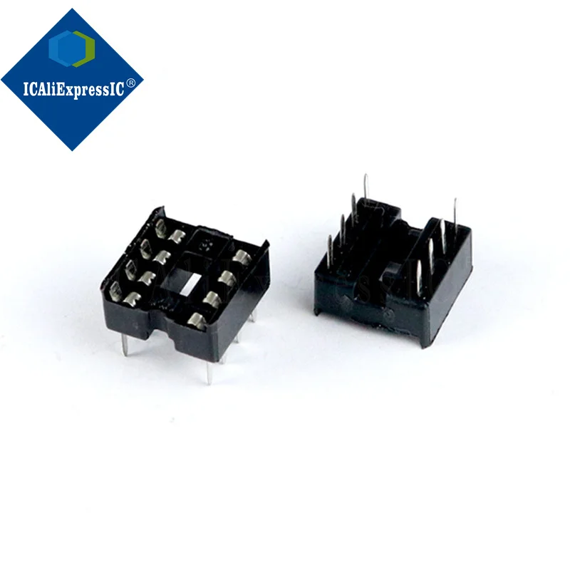 10piece IC socket integrated block in-line DIP single-chip microcomputer chip flat foot base sub 8P narrow