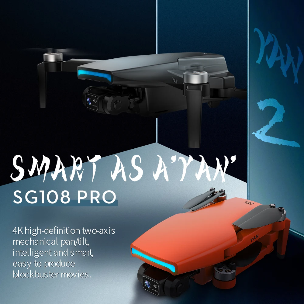 SG108 PRO 4K Drone 2-Axis Gimbal fotocamera professionale GPS 5G WiFi FPV Dron Brushless Long Distance 1000m RC Quadcopter 26 minuti