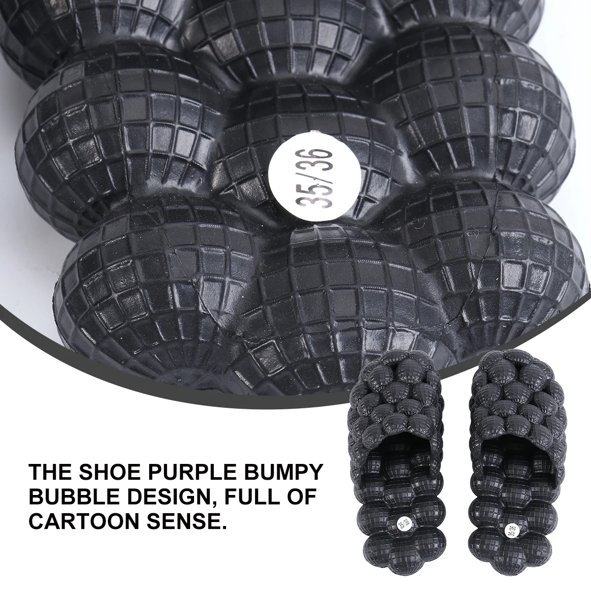 

Men Sandals Household The Bubble Unisex Open Toe Slippers Summer Shoes Black Women's